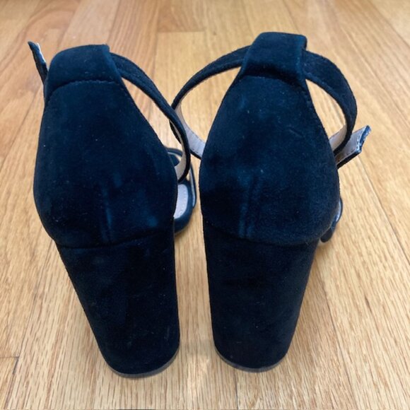 Steve Madden Carrson Block Heel Black Suede sandal 5.5 - Picture 8 of 11